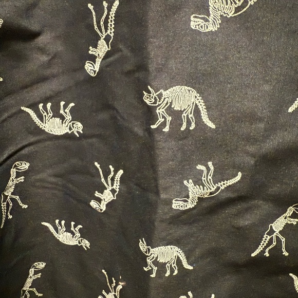 MoLokai Blue Casual Button Down Shirt with Dino Fossil print Sz XL - Picture 4 of 5